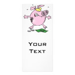funny nervous piggy bank rack card design
