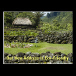 Funny New Address - Eco Friendly Hut postcards