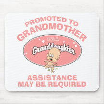 Funny New Grandmother New Granddaughter Mouse Pad