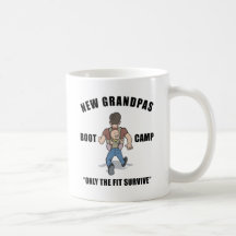 Funny New Grandpa Boot Camp Coffee Mugs