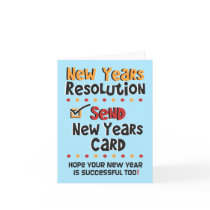 Funny New Years Resolution -  New Year Humour Card