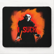 Funny Nosferatu I Suck Products Mouse Mats
