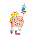 Funny Nurse-with-syringe shot photo sculptures
