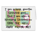 Funny Nursing Student gifts cards
