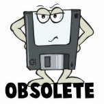 funny obsolete floppy disc photo sculptures