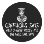 Funny offensive Confucius slogan stickers