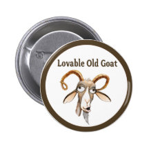 Funny Old Goat Button