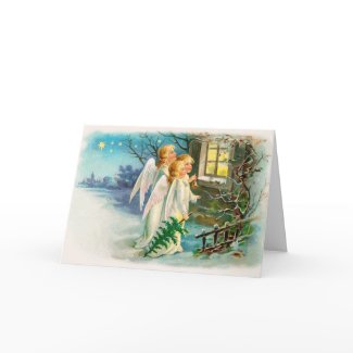 Funny Old Time Christmas Greeting card