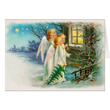 Funny Old Time Christmas Greeting Card