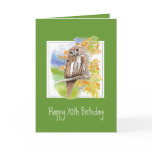 Funny Owl 70th Birthday Getting Older cards