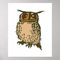 funny owl posters
