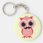 funny owl with moustache keychains