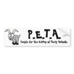 funny P.E.T.A. bumper stickers
