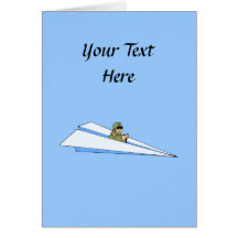 Funny Paper Aeroplane Pilot Greeting Card