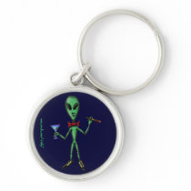 Funny party alien cartoon art keychain design
