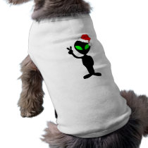 Funny peace alien santa