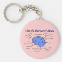 Funny Pharmacist's Brain Gifts Keychains