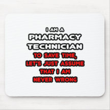 Funny Pharmacy Technician T-Shirts Mousepad