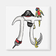 Funny Pi rate Pi Day Humour Magnets