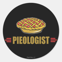 Funny Pie Round Stickers
