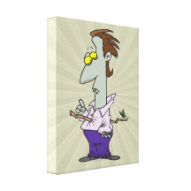 funny pierced vampire cartoon character gallery wrapped canvas