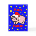 Funny pig Christmas cards