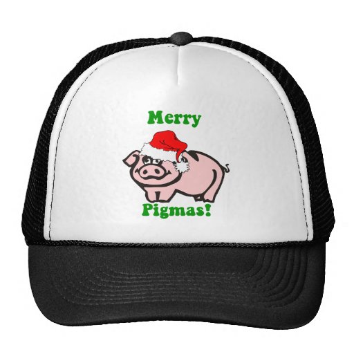 Funny pig Christmas Hats