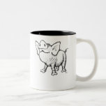 Funny pig coffee mug design