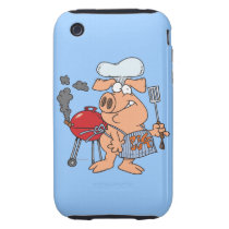 funny pig out BBQ barbecue piggy pig Tough Iphone 3 Cover