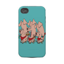 funny pig out party piggy cartoon iphone 4 tough covers