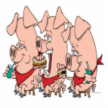 funny pig out party piggy cartoon photo sculptures