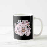 funny pig with baby piglets coffee mugs