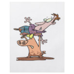funny pig wrestler cartoon flyers