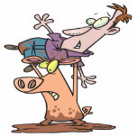 funny pig wrestler cartoon photo sculptures