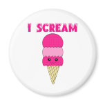 Funny Pink Ice Cream magnets