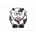 Funny Pink Nose Cartoon Cow Farm Animal Postcard