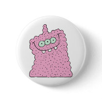 funny pink three-eyed monster