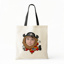 Funny Pirate Cut Out Face Template Canvas Bags