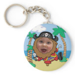 Funny Pirate Cut Out Face Template keychains