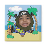 Funny Pirate Face Cut Out Template Magnet