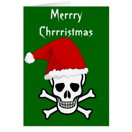 Christmas greeting card, santa claus card, merry christmas card (very Funny Pirate Merry Christmas Greeting Arrrgh Matey | Zazzle
