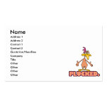 funny PLUCKED naked chicken cartoon character business cards