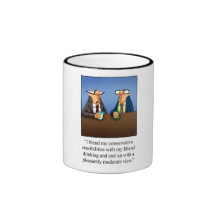 Funny Politics and Drinking Cartoon Gift! Coffee Mugs