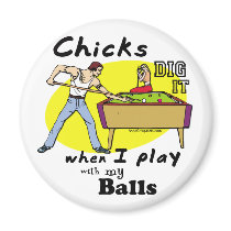 Funny Pool Billiards Refrigerator Magnet