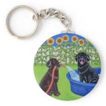Funny Pool Party Labradors