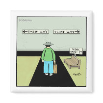 Funny Procrastination Cartoon Magnet