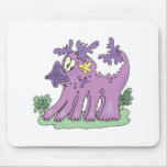 funny purple monster mouse pad