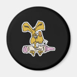 funny rabbit eating crayon refrigerator magnets