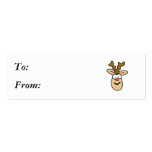 Funny Red Nose Reindeer Head business cards