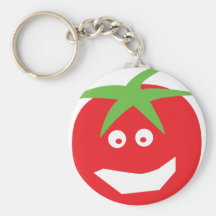 funny red tomato icon keychain